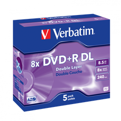 PŁYTA DVD+R 8,5GB 8X VERBATIM DATALIFE PLUS 43541 JEWEL 5 SZT.