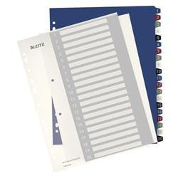 Przekładki 1-20 A4 LEITZ STYLE do nadruku 12390000 plastikowe