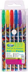 DŁUGOPISY ŻELOWY PVC CENTRUM GLITTER 83885 BROKAT*6 1.0MM 6SZT