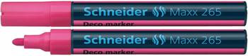 MARKER KREDOWY SCHNEIDER MAXX 265 DECO RÓŻOWY OKRĄGŁA 2-3MM ZAWIESZKA 1SZT