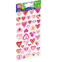 NAKLEJKI DEKORACYJNE WYPUKŁE FIORELLO GR-NP151 SERCA W KWIATY 170-2760 MIX