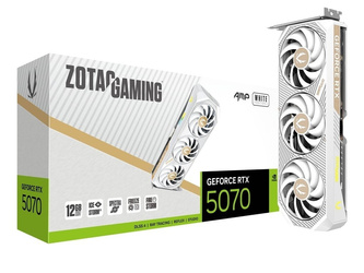 ZOTAC KARTA GRAFICZNA GEFORCE RTX 5070 AMP 12GB GDDR7 192BIT 3DP/HDMI BIAŁA