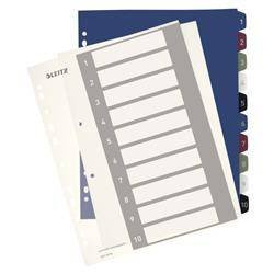 Przekładki 1-10 A4 LEITZ STYLE do nadruku 12370000 plastikowe