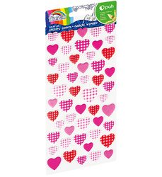 NAKLEJKI DEKORACYJNE WYPUKŁE FIORELLO GR-NP148 SERCA W KRATKĘ 170-2757 MIX