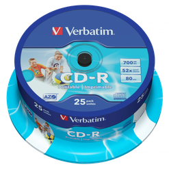 PŁYTA CD-R 700MB 52X VERBATIM DATALIFE PLUS 43439 CAKE 25 SZT.